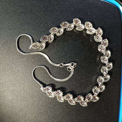 RKC Stunning Necklace Set Solid 925 Sterling Silver with CZ Diamond