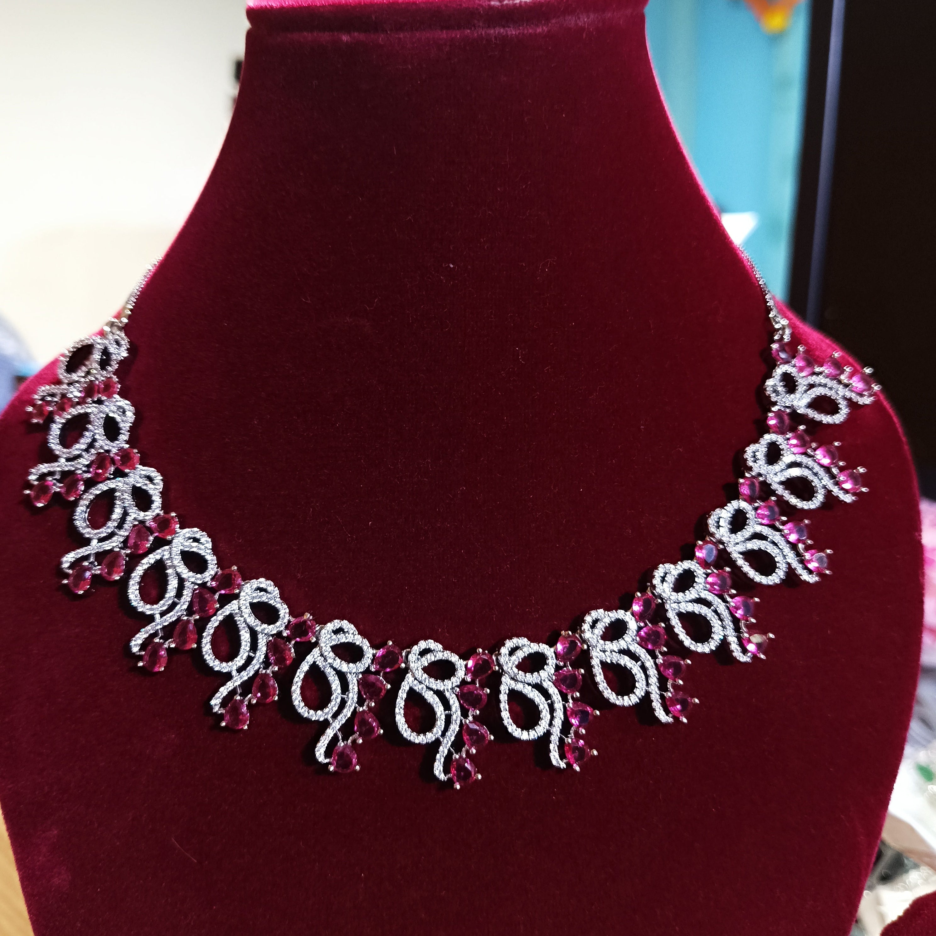 RKC Wedding Necklace in 925 Silver Sparkling Charm for Every Occasion