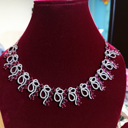 RKC Wedding Necklace in 925 Silver Sparkling Charm for Every Occasion