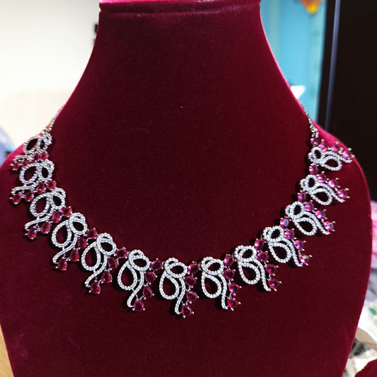 RKC Wedding Necklace in 925 Silver Sparkling Charm for Every Occasion