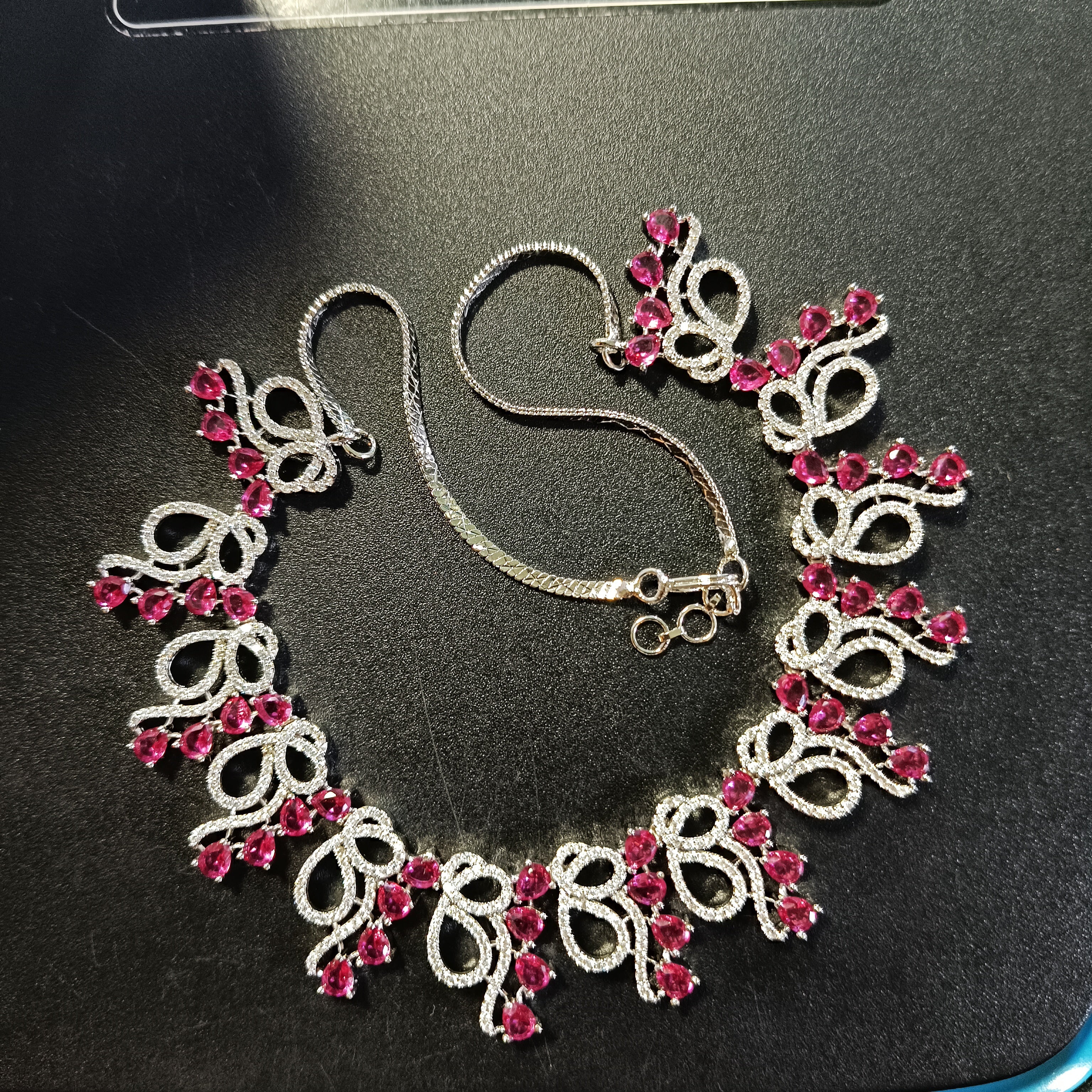 RKC Wedding Necklace in 925 Silver Sparkling Charm for Every Occasion