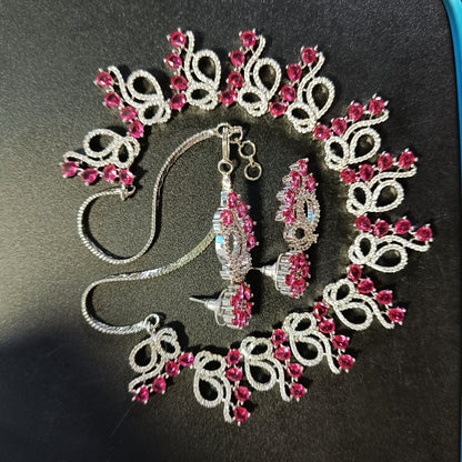 RKC Wedding Necklace in 925 Silver Sparkling Charm for Every Occasion