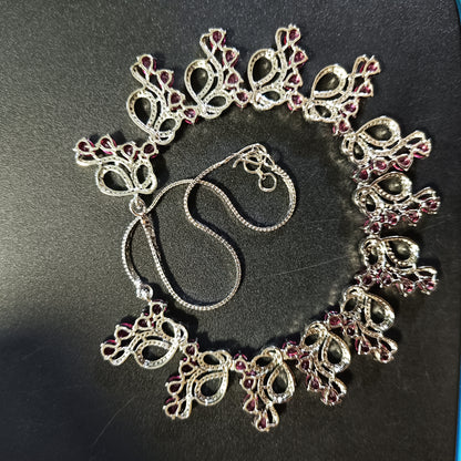 RKC Wedding Necklace in 925 Silver Sparkling Charm for Every Occasion