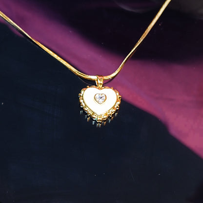 RKC Minimal Heart Pendant Necklace for Women
