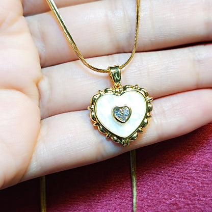 RKC Minimal Heart Pendant Necklace for Women