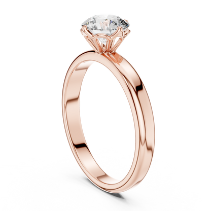 925 Silver 1 CT Moissanite Classic Solitaire Engagement Ring 14K Gold Plated