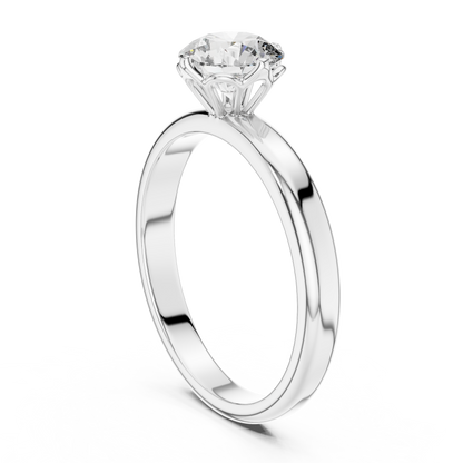 925 Silver 1 CT Moissanite Classic Solitaire Engagement Ring 14K Gold Plated