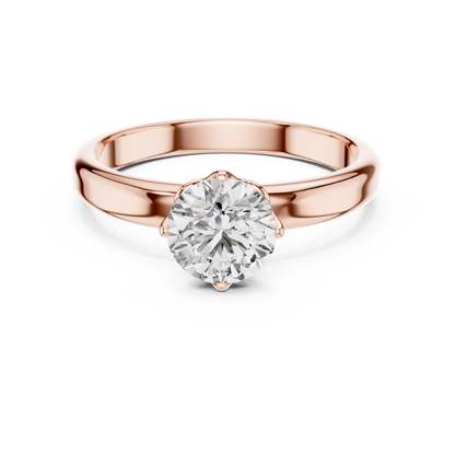 925 Silver 1 CT Moissanite Classic Solitaire Engagement Ring 14K Gold Plated