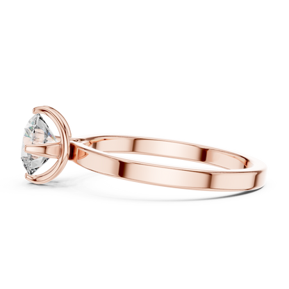 925 Silver Classic Solitaire / Prong-Set Engagement Ring 14k Gold Plated