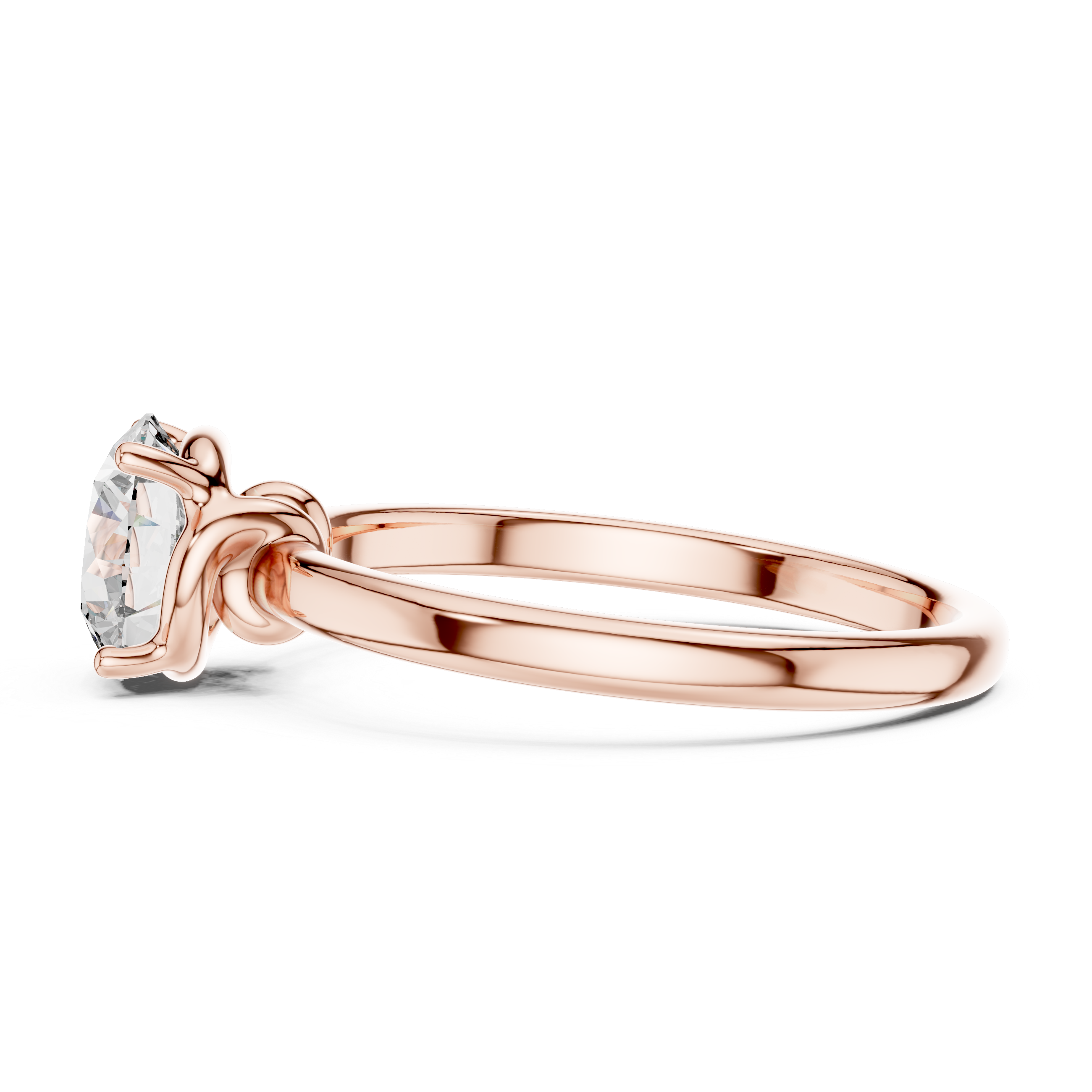 Classic Round-Cut Solitaire Engagement Ring – 14K Gold Plated 925 Sterling Silver