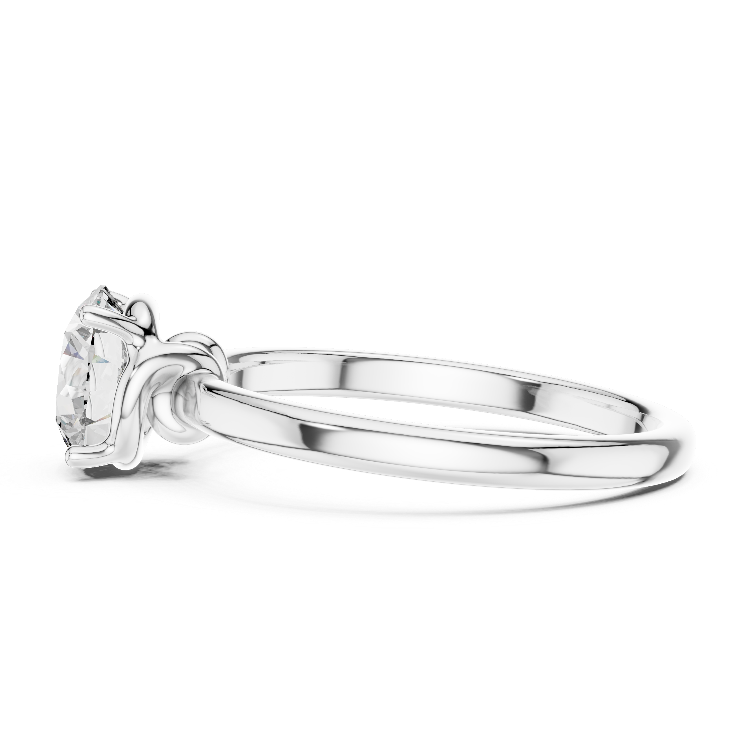 Classic Round-Cut Solitaire Engagement Ring – 14K Gold Plated 925 Sterling Silver