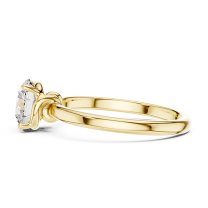 Classic Round-Cut Solitaire Engagement Ring – 14K Gold Plated 925 Sterling Silver