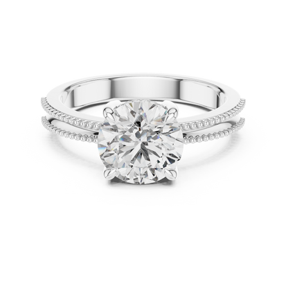 925 Silver Moissanite Solitaire Engagement Ring 14K Gold Plated