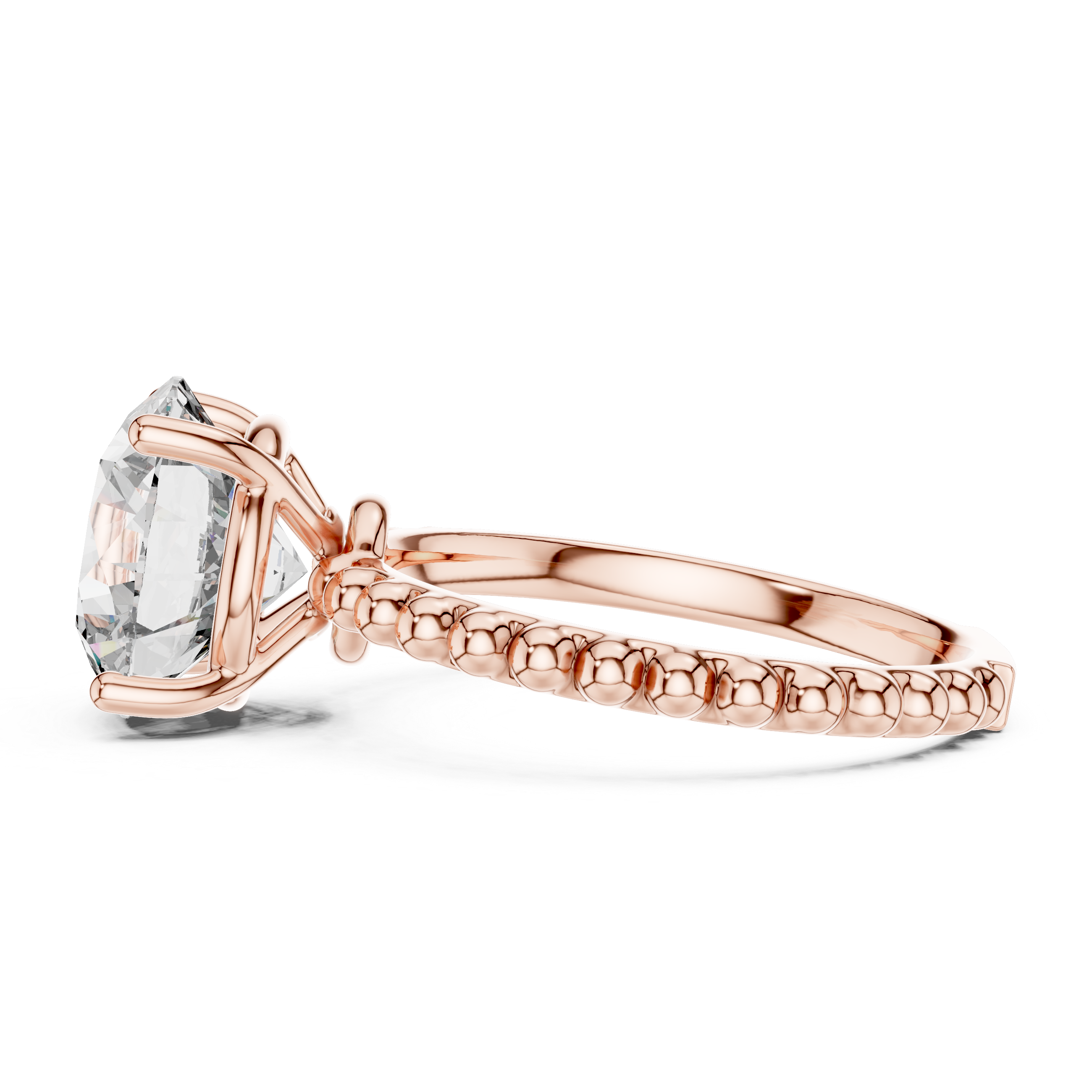 925 Silver Moissanite Solitaire Engagement Ring 14K Gold Plated