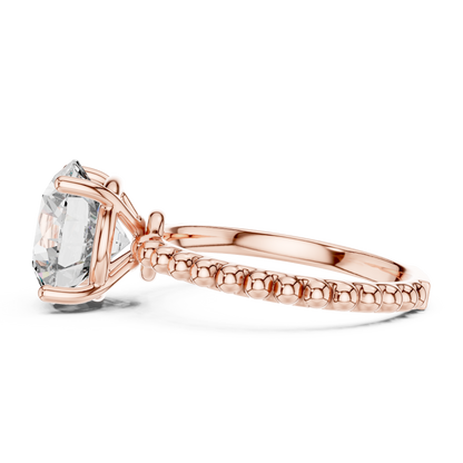 925 Silver Moissanite Solitaire Engagement Ring 14K Gold Plated