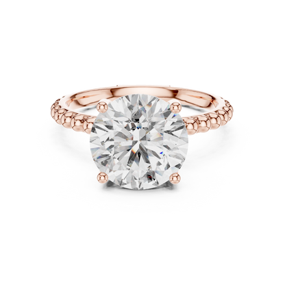 925 Silver Moissanite Solitaire Engagement Ring 14K Gold Plated