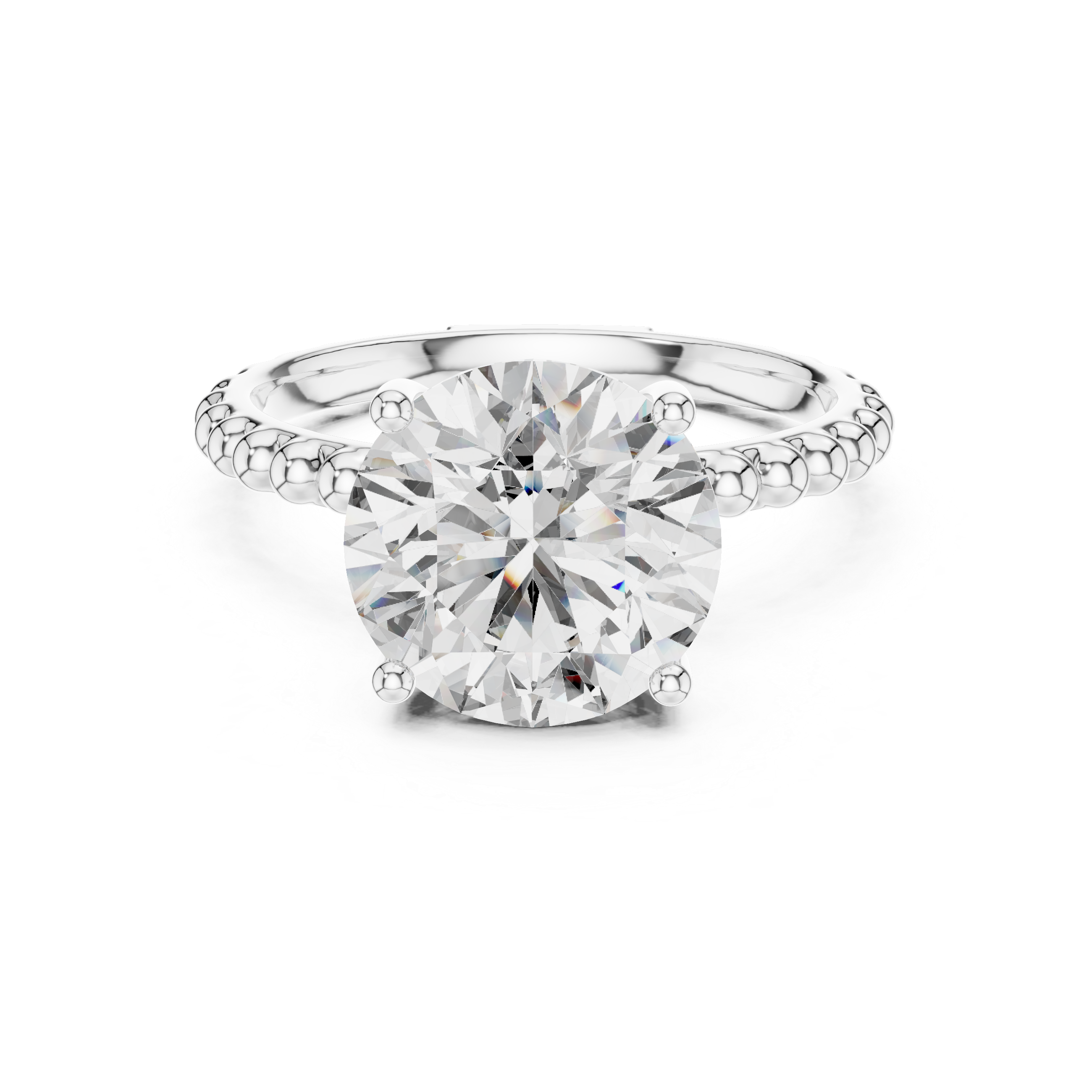 925 Silver Moissanite Solitaire Engagement Ring 14K Gold Plated