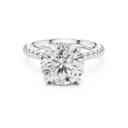 925 Silver Moissanite Solitaire Engagement Ring 14K Gold Plated