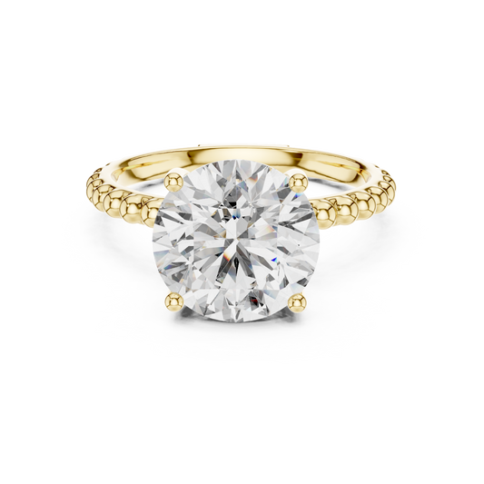 925 Silver Moissanite Solitaire Engagement Ring 14K Gold Plated