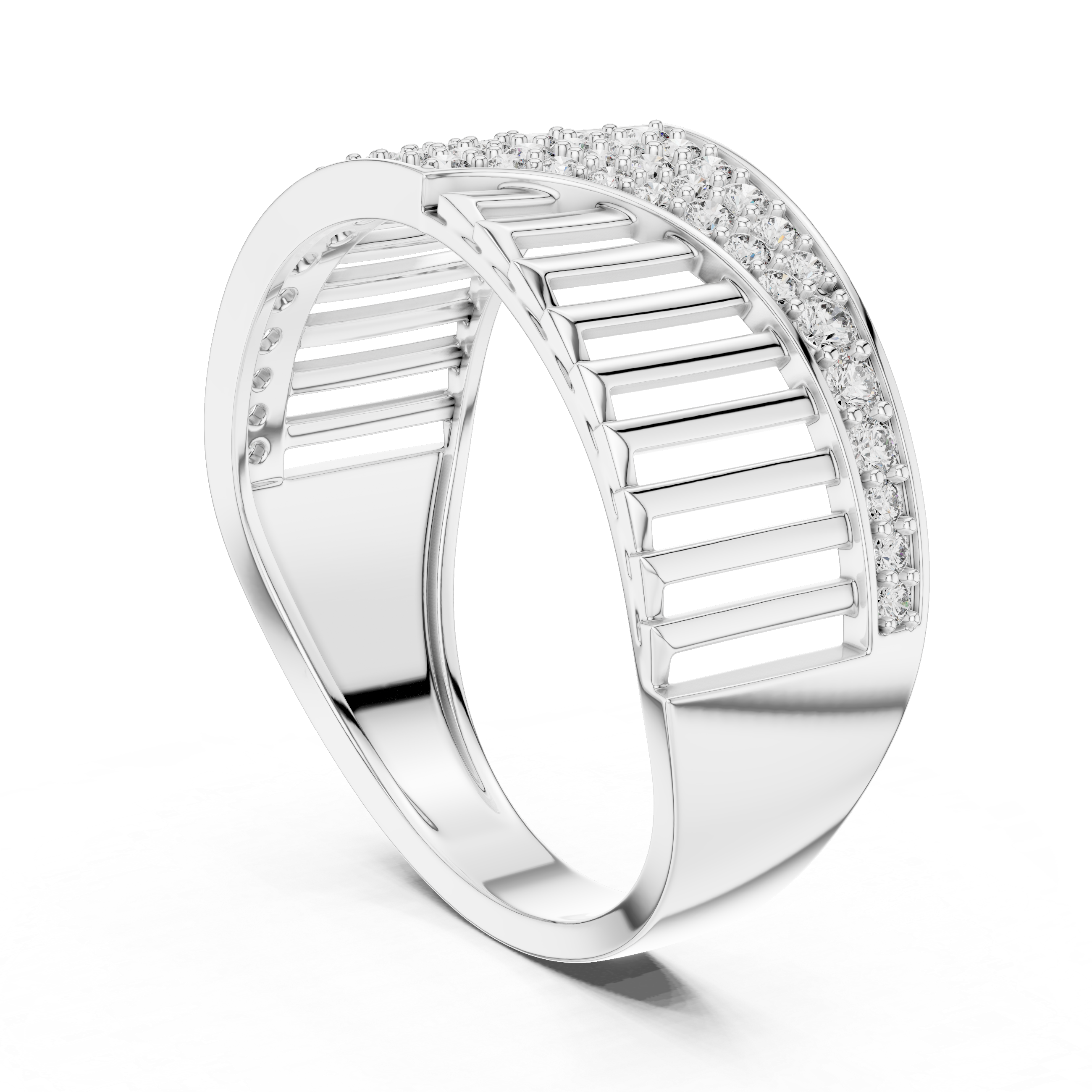 925 Silver Moissanite Geometric Fontvieille Men’s Ring 14k Gold Plated