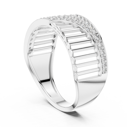 925 Silver Moissanite Geometric Fontvieille Men’s Ring 14k Gold Plated