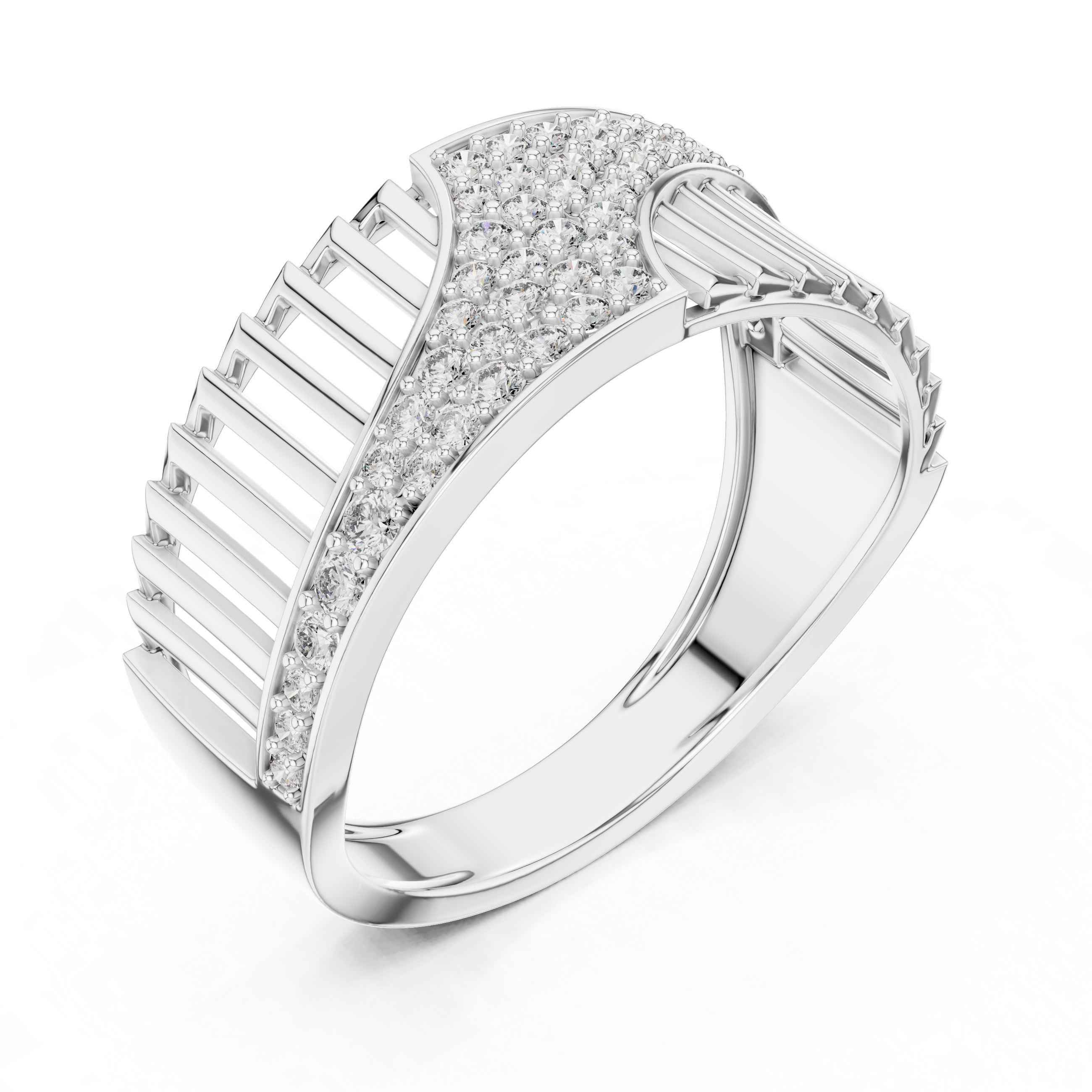 925 Silver Moissanite Geometric Fontvieille Men’s Ring 14k Gold Plated