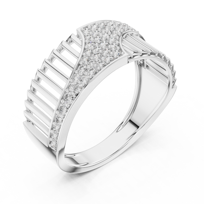 925 Silver Moissanite Geometric Fontvieille Men’s Ring 14k Gold Plated