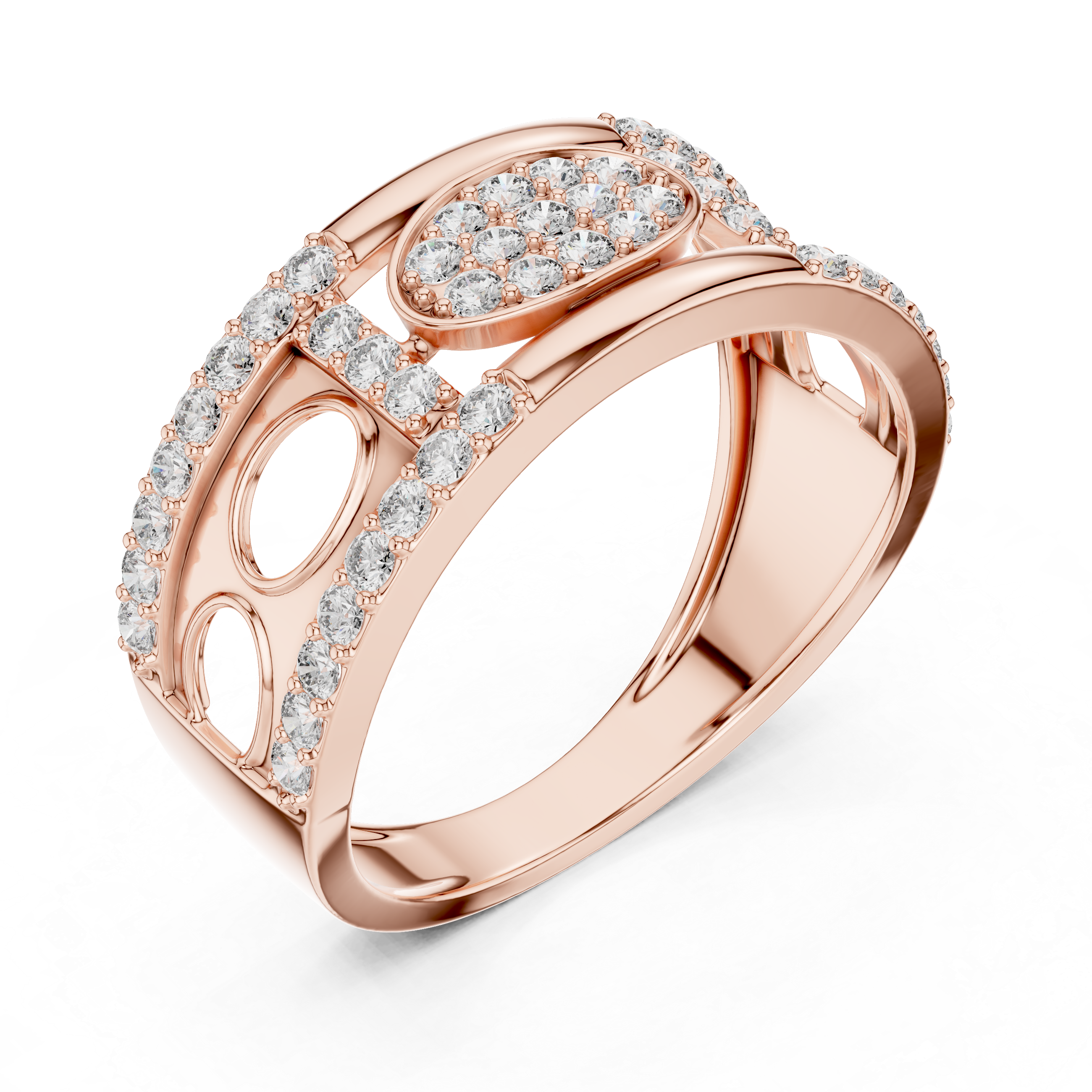 925 Silver Moissanite Oval Cluster Openwork Statement Men’s Ring 14k Gold Plated