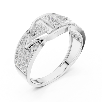 925 Silver Moissanite Men's Geometric Art Deco 14k Gold Plated