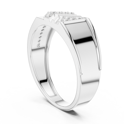 925 Silver Moissanite Arrow Edge Geometric Chevron Band 14k Gold Plated