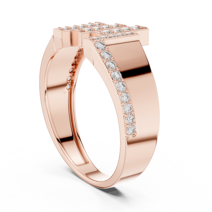 925 Silver Moissanite Skyline Pillar Band 14k Gold Plated