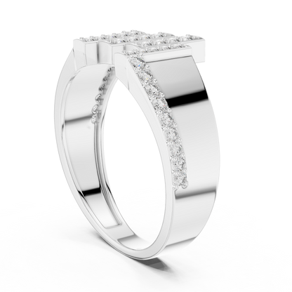 925 Silver Moissanite Skyline Pillar Band 14k Gold Plated