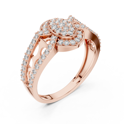 925 Silver Moissanite Geometric Triangle Ring 14k Gold Plated