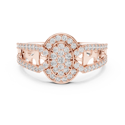 925 Silver Moissanite Geometric Triangle Ring 14k Gold Plated