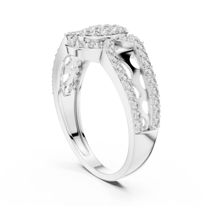 925 Silver Moissanite Geometric Triangle Ring 14k Gold Plated