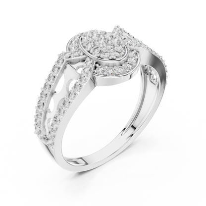 925 Silver Moissanite Geometric Triangle Ring 14k Gold Plated