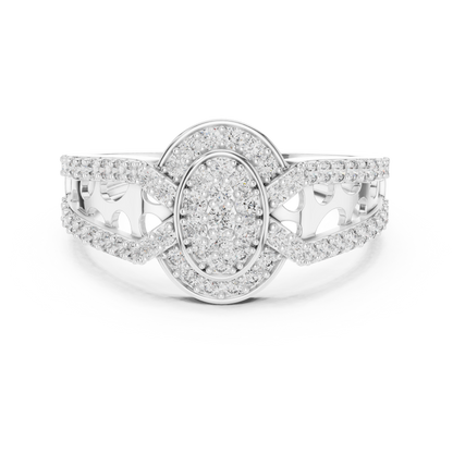 925 Silver Moissanite Geometric Triangle Ring 14k Gold Plated