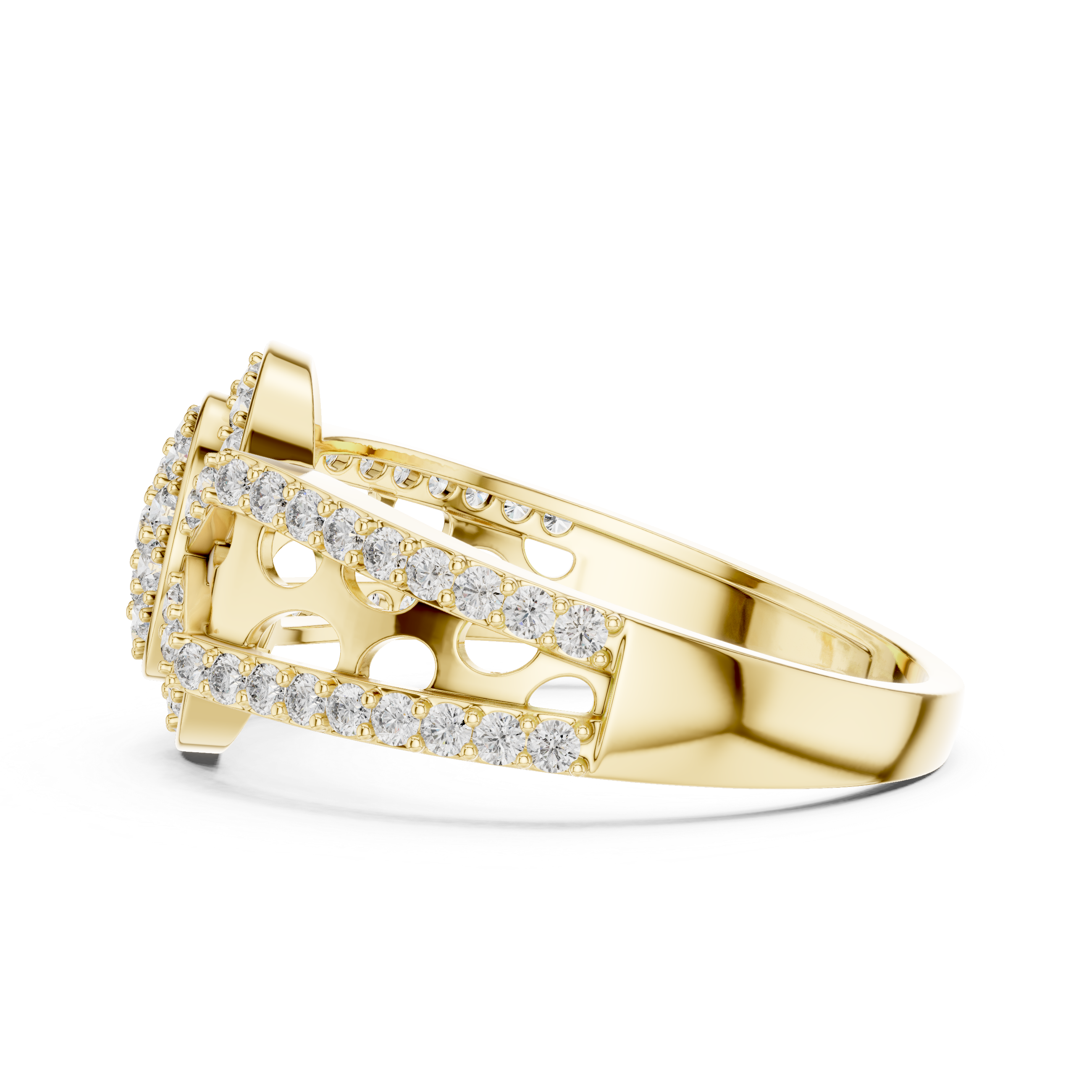 925 Silver Moissanite Geometric Triangle Ring 14k Gold Plated