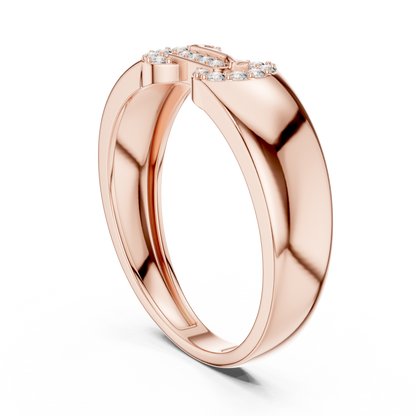 925 Silver Moissanite Equestrian-Inspired Horsebit Interlocking Mens Ring
