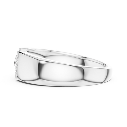 925 Silver Moissanite Equestrian-Inspired Horsebit Interlocking Mens Ring