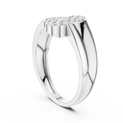 925 Silver Moissanite Modern Overlapping Trio Oval Cluster Mens Ring