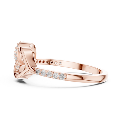 925 Silver Moissanite Infinity Ribbon Crossover Engagement Ring