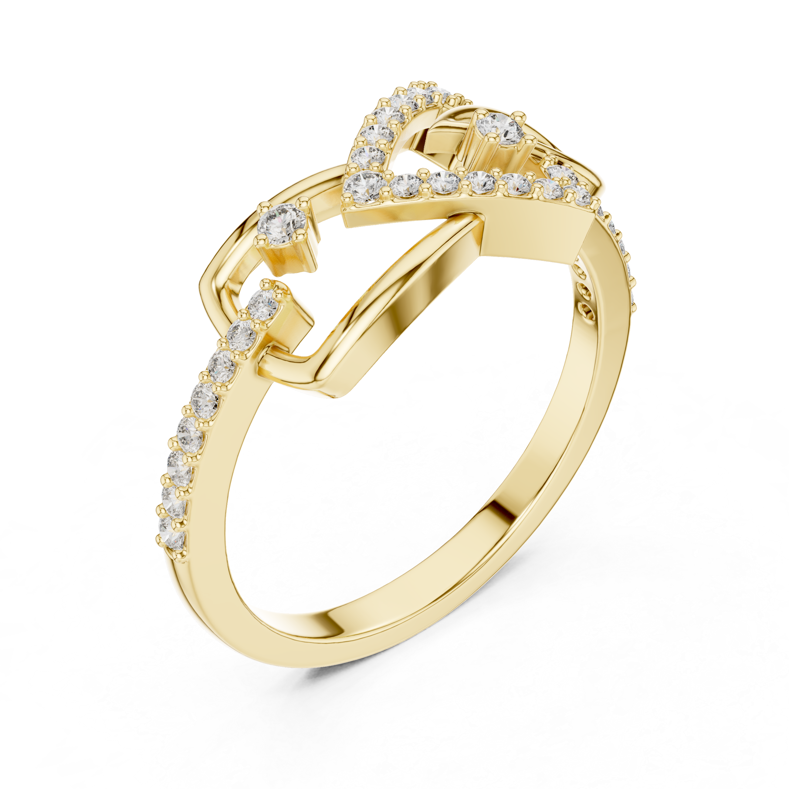 925 Silver Moissanite Art Deco Interlocking Geometric Ring Engagement Ring