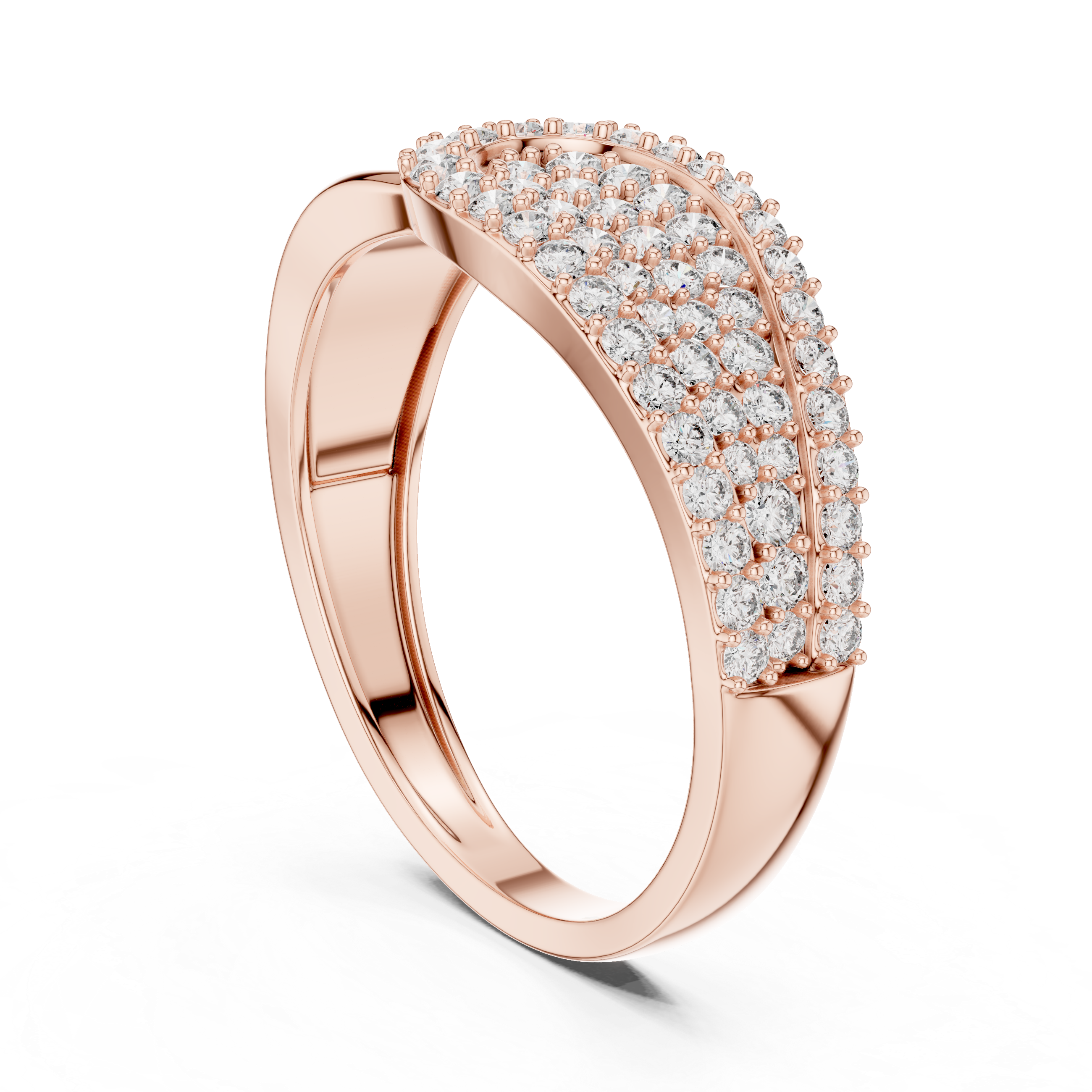 925 Silver Moissanite Mens Band Statement Ring 14k Gold Plated