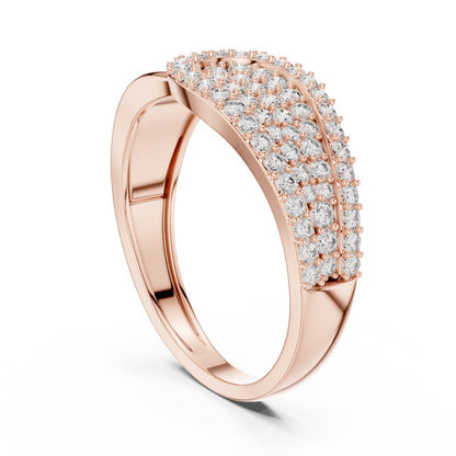 925 Silver Moissanite Mens Band Statement Ring 14k Gold Plated