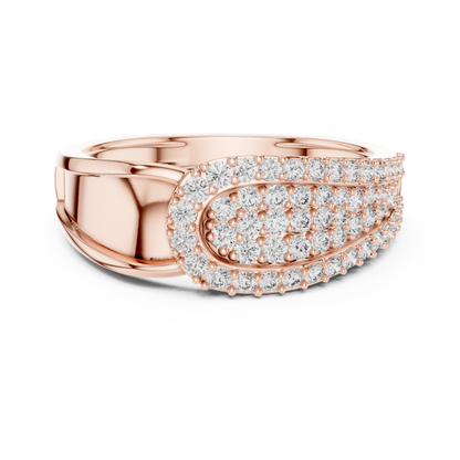 925 Silver Moissanite Mens Band Statement Ring 14k Gold Plated