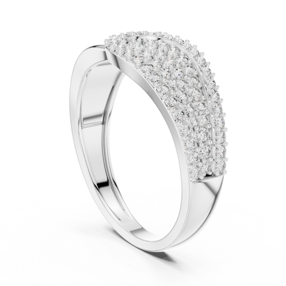 925 Silver Moissanite Mens Band Statement Ring 14k Gold Plated