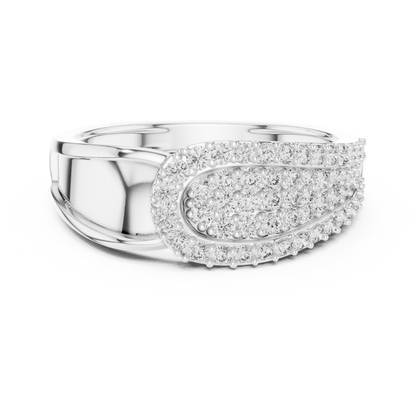 925 Silver Moissanite Mens Band Statement Ring 14k Gold Plated
