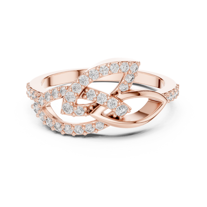 925 Silver Moissanite Geometric Marquise Crossover Engagement Ring