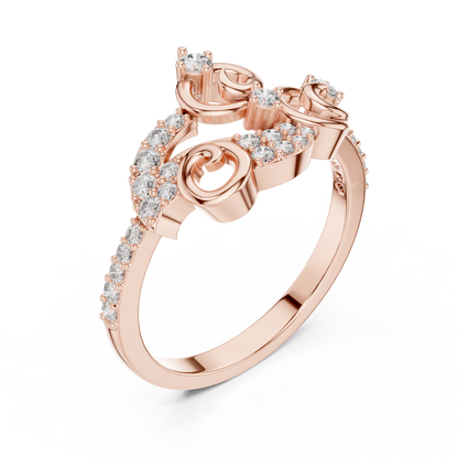 925 Silver Moissanite Vintage-Style Ornate Scrollwork Statement Ring 14K Gold Plated